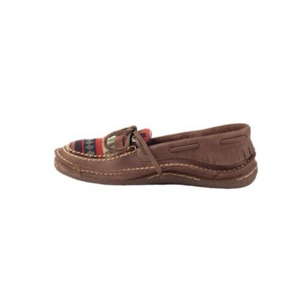 Durango Women's Size 8 M Santa Fe Low Moccasin Brown Leather Southwest Quality
